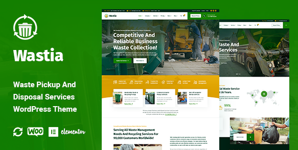 Wastia  - Waste Pickup And Disposal Services WordPress Theme